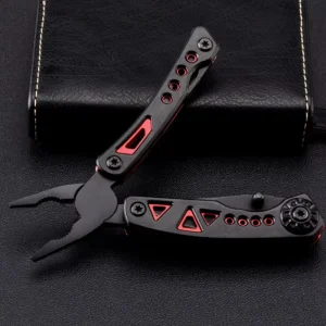 8 in 1 Stainless Steel Industrial DIY OEM Folding Multifunctional Pliers with Saw Blade Screwdriver Black