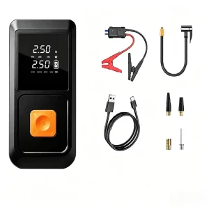 8000mAh Car Jump Starter Portable Multi Functional Car Air Pump 12V Auto Powerful Battery Emergency Starter with Air Compressor
