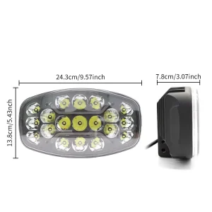 9-inch Euro-style Spotlight Truck Van Roof Light 45W 8000 Lumens High-Power Dual-Color High/Low Beam Searchlight Off-Road