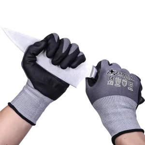 A6 Nitrile Microfoam Cut Resistant Safety Gloves with Touchscreen and Anti-Slip Grip