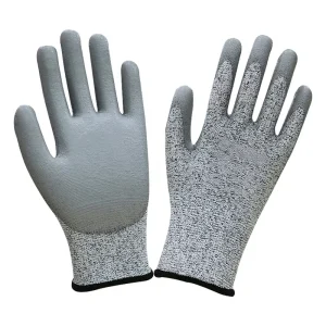 ANSI A3 13G HPPE Cut-Resistant Gloves with PU-Coated Palm