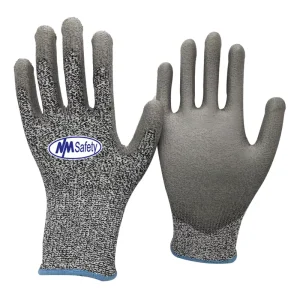 ANSI A3 Level 5 Anti-Cut PU-Coated Construction Work Gloves