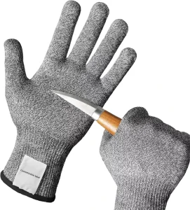 ANSI A5 Cut Resistant Gloves Food Grade 360° Protection 15 Gauge Kitchen Safety Gloves for Chef Food Processing Meat Fish