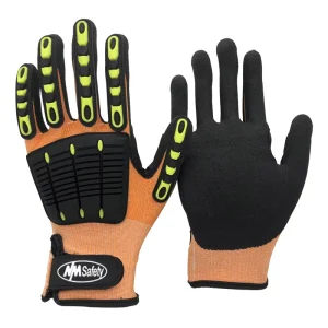 ANSI A5 Cut and Impact Resistant HPPE Construction Gloves with TPR Protection