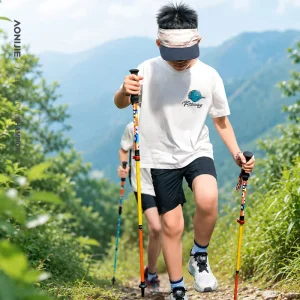 AONIJIE E4245 Sports Light Weight Children Trekking Pole Aluminum Telescopic Alpenstocks Outdoor Hiking Running Walking Sticks