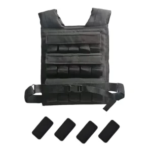 Adjustable Tactical Vest Weighted Vest Workout Training Fitness Weighted Jacket Weight Vest for Strength Training 10-30kg