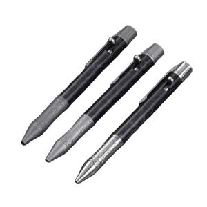 All in One Titanium Alloy Emergency Tactical Pen for Self Defense Writing Pen & Glass Breaker for Camping & Hiking