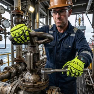 Anti-Impact TPR ANSI A5 Cut-Resistant Safety Gloves Nitrile-Coated for Oil and Steel