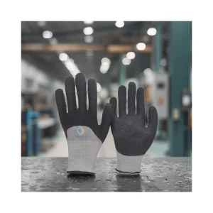 Anti-Needle Gloves ANSI A9 Cut-Proof Crinkle Latex-Coated Construction Gloves