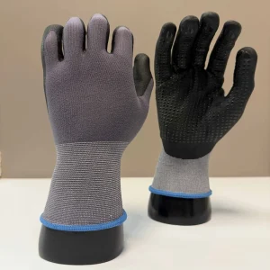 Anti-Slip Nitrile Foam-Coated Construction Gloves Nylon and Spandex Material Manufacturer Safety Dotted Gloves