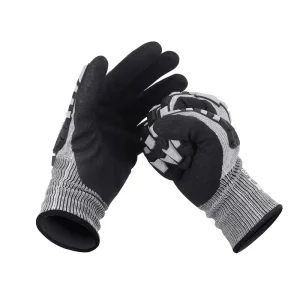 Anti TPR Sandy Nitrile Coated Cut Resistant Safety Work High Impact Gloves