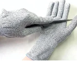 Anti cutting Industrial Labor Protection Gloves Abrasion Resistant PU Gloves