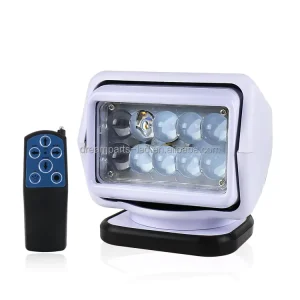 Auto Reset 360 Rotating LED Searchlight Marine Spotlight with Built-in Magnets Outdoor Truck Offroad Pickup SUV Remote Lighting