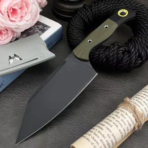 BM 4010BK 01 STATION KNIFE Professional Chef Knife Multifunctional Camping Cooking Tool Scabbard CPM 154 Blade G10 Fiber Handle