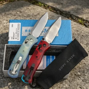 BM535 Transparent Jade Folding Knife Custom Logo Supported US Warehouse Fast Shipping Elegant EDC Gift for Men Collectors OEMDIY