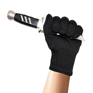 Black Cut Resistant Construction Work Gloves
