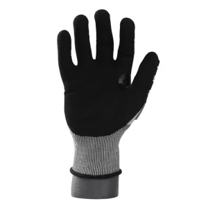 Black and Grey Knitted Impact Resistant Gloves with Back Palm Protection for Tactical Riding
