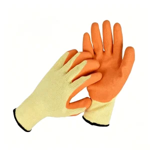 Black and Red Wrinkle Polyester Nitrile Gloves Anti-Slip Cut-Resistant Industrial 13-Gauge Coated Safety Work Gloves