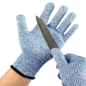 Blue Cut Resistant Gloves Food Grade Anti Cut Knife Gloves for Chefs Kitchen Meat Cutting Protection