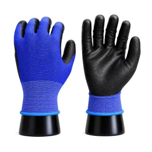Breathable Polyester Dipped PU Gloves Lightweight PU Safety Work Gloves for Electronic Assembly & Inspection