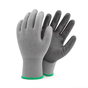 Breathable Polyester PU Coated Gloves Factory Direct Non Slip Safety Work Gloves for Precise Handling