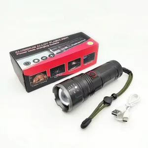 Bright Light Built In Battery Aluminum Alloy Usb Rechargeable Telescopic Zoom P70 Led Torche Lights Tactical Flashlight
