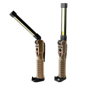 Built in Battery Car Inspection Torch COB LED Flashlight USB Rechargeable Work Light Magnetic Hanging Lamp