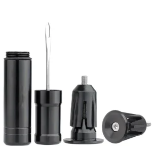 CNC Machined Portable MTB Road Bike Tubeless Bicycle Tire Repair Kit Aluminum Alloy Bar End Plug Puncture Fix Tool for Cycling
