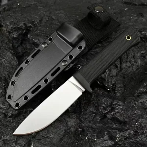 CPM-3V Steel Hunting Knife ABS Handle Outdoor Camping Knife Fixed EDC Knife with Scabbard