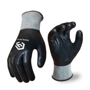 CY 13 Gauge Cut Resistant Full Nitrile Dipped HPPE Anti Cut Waterproof Oil Resistant Construction Safety Gloves Level A6 CE