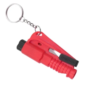 Car Emergency Escape Tool Multi function 3 in 1 Alarm Whistle Window Breaker Keychain Belt Cutter OEM DIY