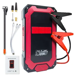 Car Emergency Power Supply with Lithium Ion Battery Pure Sine Wave Functions Air Pump Mobile Phone Charging & Lighting