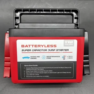 Car Emergency Tool Self-Healing Super Capacitor Jump Starter >450A Peak Current 12V 5V/2A Type-C Input
