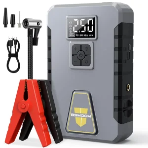 Car Jump Starter Power Bank Tire Inflator 12V Battery Booster Portable Emergency Car Jump Starter