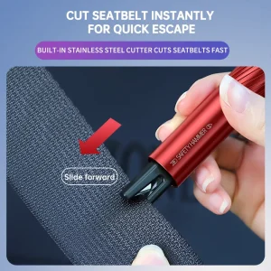 Car Safety Hammer Window Breaker Seat Belt Cutter OEM Emergency Tool Aluminum Alloy Tungsten Steel