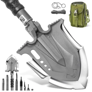 Casting Multi Function Camping Shovel Folding Survival Shovel With Handle Outdoor Survival Gear Kit
