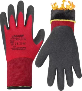Cold Storage Thermal-Insulated Winter Safety Work Gloves with Grip, 12 Pairs