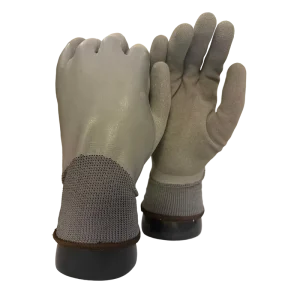 Comfort Fit Seamless Polyester Latex Dipped Sandy Finish Safety Work Gloves for Construction Oily Parts Assembly