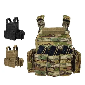 Comfortable Camouflage Tactical Vest Outdoor Adventure Training Quick Release MOLLE Soft Strap Polyester Personal Defense