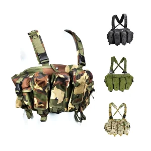Custom Lightweight Nylon Chaleco Tactico Quick Release Outdoor Game Hunting Vest with Pouch for Tactical Chest Rig