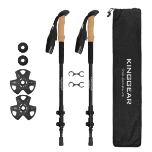 Custom Logo Carbon Fiber Aluminium Walking Climbing Sticks Snake Head Handle Hiking Pole Telescopic Trekking Poles
