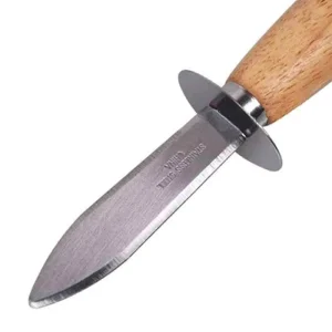 Custom Logo Premium Oysters Opener Wood Handle Stainless Steel Seafood Tool Paddy Oysters Shucker Blank Open Shucking Knife