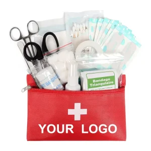 Custom logo Fashion Waterproof Oxford Cloth First Aid Kit with Emergency Medical Supplies Outdoor Travel Portable Medical Pouch