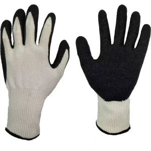 Customizable Cut Resistant Crinkle Latex Anti Slip General Purpose Safety Work Protective Gloves Silicone free & Powder free