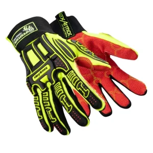 Cut Abrasion Resistant & Heat Resistant Impact Protection PVC Coated Aramid Liner Work Gloves Rig Lizard Series 2028X Large