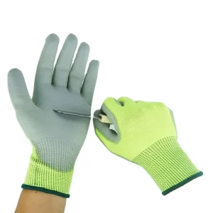 Cut Resistant Anti Cut Recycled Work Safety Gloves Polyethylene Liner Polyurethane Coating ANSI ISEA Cut Level 5 EN388 Cut Test