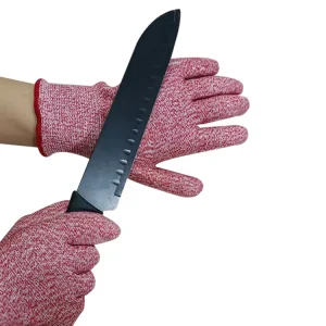 Cut Resistant Non Slip Gloves Hand Protective HPPE Silicone Gloves