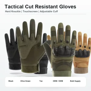 Cut Resistant Tactical Mechanic Gloves Touchscreen Hard Knuckle Work Gloves for Outdoor Security Industrial Handling OEM