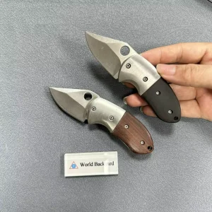 Cute Gift Multi Use Utility Knife Stainless Steel Folding Blade Pocket Knife Wood Handle Camping Knife