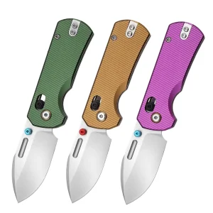 D2 Steel Folding Pocket Knife Aluminum Handle Tactical Survival Knife for Outdoor Camping Hunting Hiking EDC Tools with Clip
